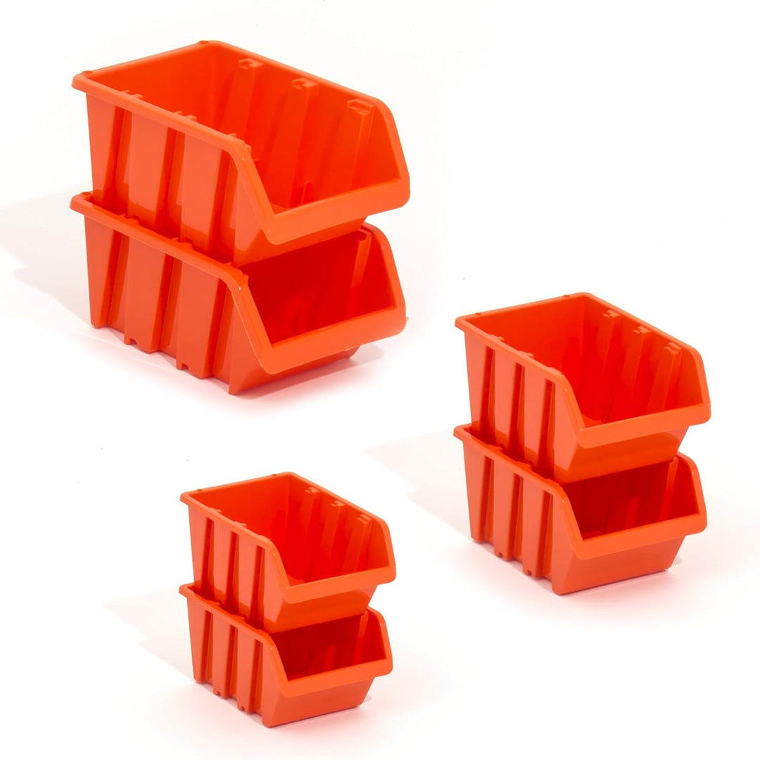 26 teilg. Wandregal Serie Orderline Lagerregal Regale inkl. Stapelboxen orange