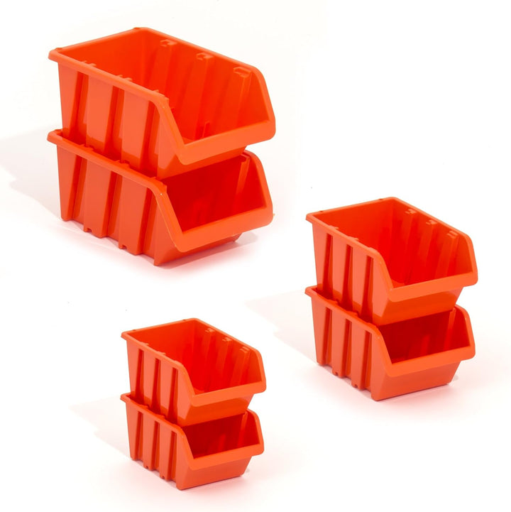26 teilg. Wandregal Serie Orderline Lagerregal Regale inkl. Stapelboxen orange