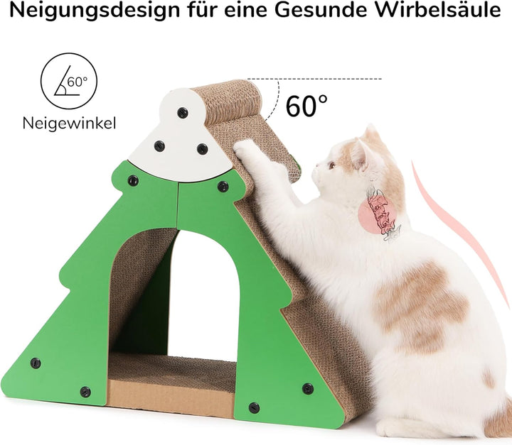 FUKUMARU Kratzbrett Katzen, Hoch Katzenkratzbrett aus Wellpappe, Bergform Vertikale Katzenliege Krat