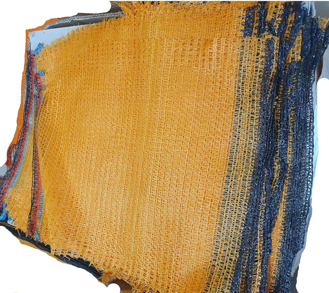 Kartoffelsäcke Raschelsäcke 500 x 800 mm goldgelb 25 kg mit Zugband 100 Stück