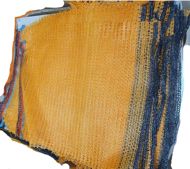 Kartoffelsäcke Raschelsäcke 500 x 800 mm goldgelb 25 kg mit Zugband 100 Stück