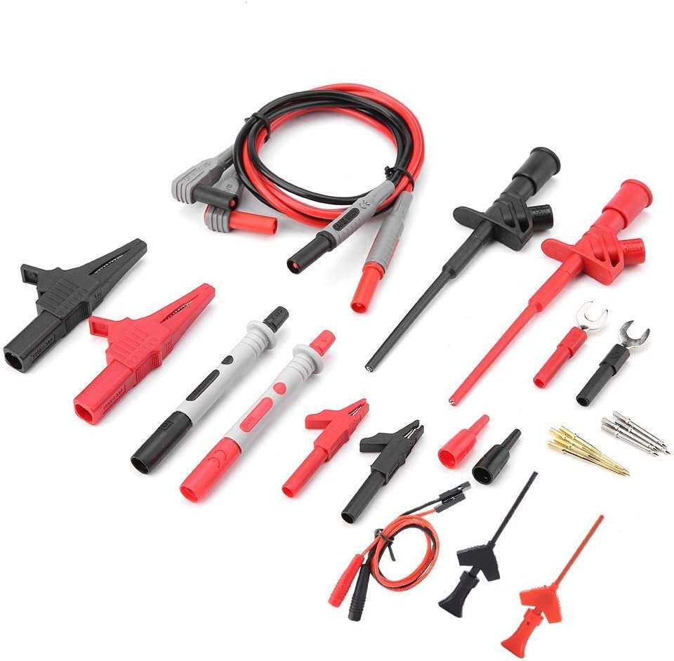 24Pcs Messleitungen austauschbare Multimeter Zubehör Tester Set mit Krokodilklemmen