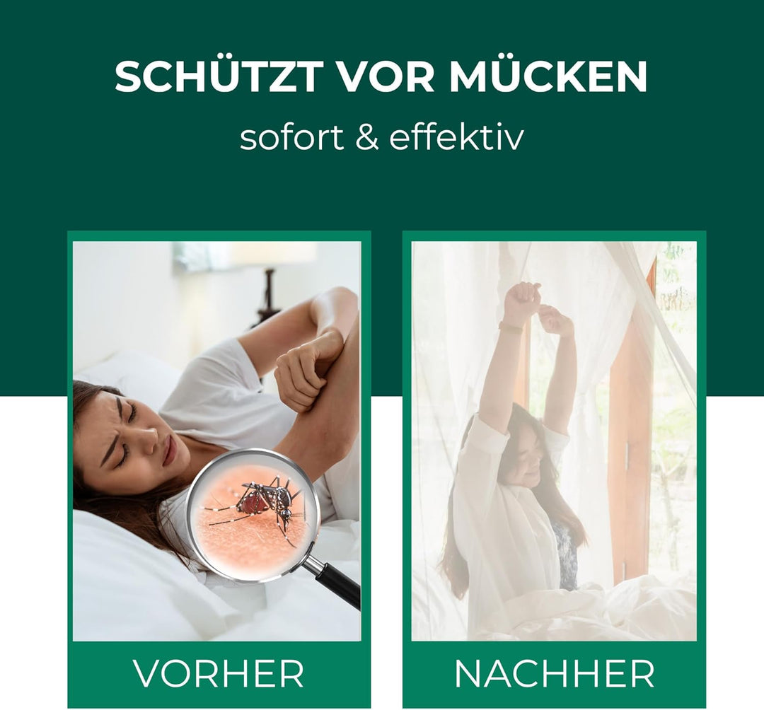 Silberkraft Premium Moskitonetz inklusive Klebehaken, XXL für Doppelbett, Betthimmel mit Reissversch