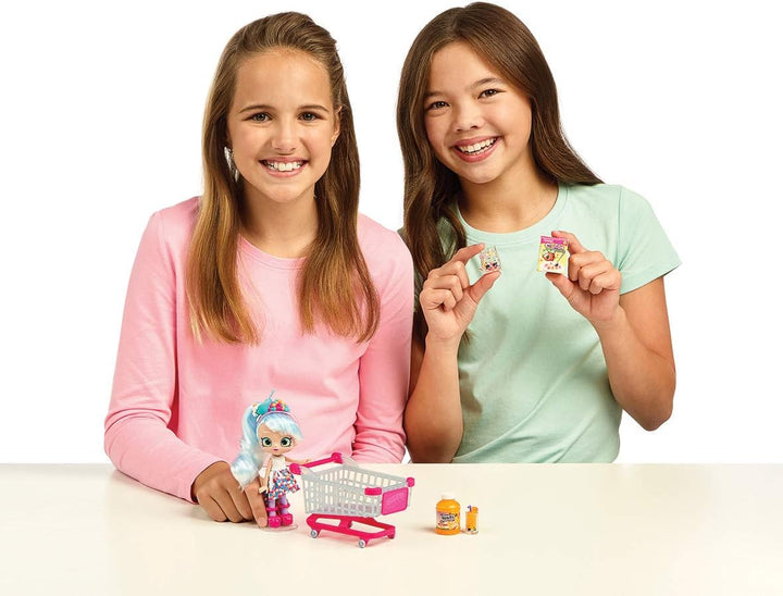 Shopkins HPKG1000 Flair Real Littles Mini Packs Trolley &amp; Shoppie, Mehrfarbig