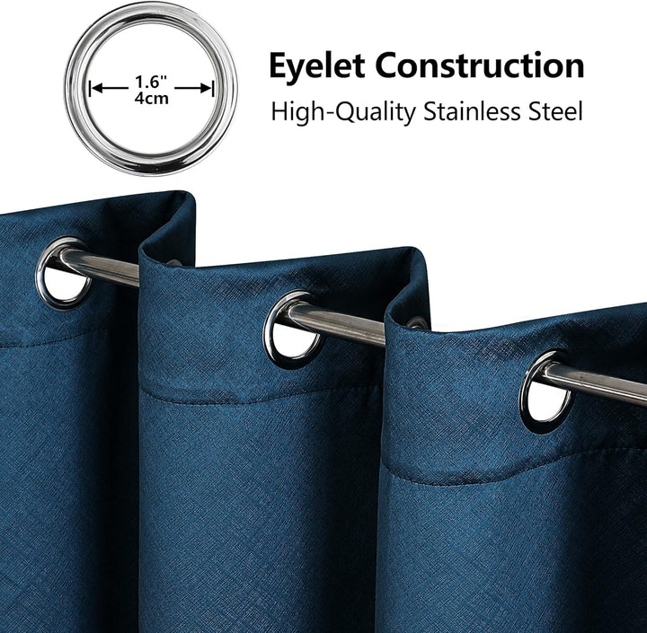 Krismile Total Blackout Curtains – Thermal Insulated Soundproof & Noise Reducing, Thick Long Lined C