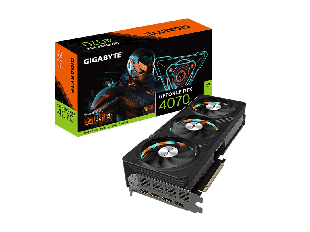 GIGABYTE GeForce RTX 4070 Gaming OC 12G Grafikkarte, 3x WINDFORCE Lüfter, 12GB 192-Bit GDDR6X, GV-N4