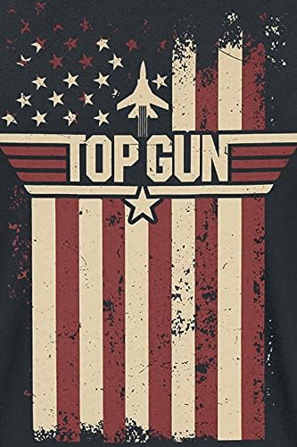 Top Gun Flag Männer T-Shirt schwarz XXL 100% Baumwolle Fan-Merch, Filme