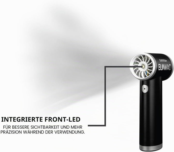 Gamma+ Blowvac Tragbarer kabelloser Staubsauger und Lüfter, wiederaufladbar über USB-C, 2 Stunden La