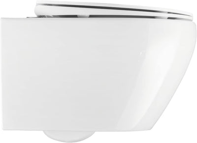 aquaSu® Spülrandloses Wand-WC Set Comida | Design-Toilette | Hänge-WC | Tiefspüler | Keramik | Abgan