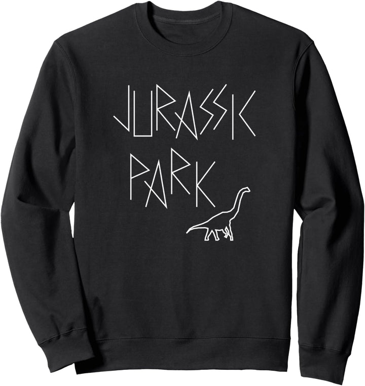 Jurassic Park Punk Writing With Dinosaur Outline Sweatshirt