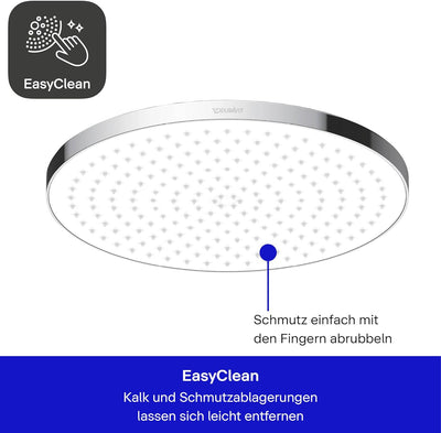 Duravit Universal Kopfbrausenset, Duscharm 410 mm, Duschkopf ((Ø 230 mm), Kopfbrause rund, Armatur i