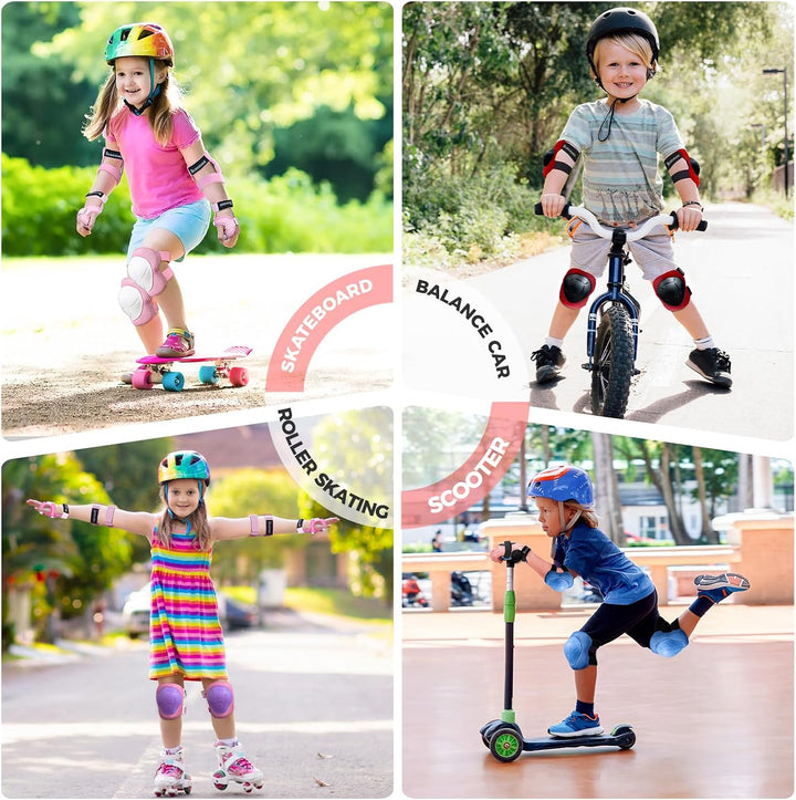 Knieschoner Kinder Schoner Inliner Protektoren: [6er Set] Schützer Inline Skates Kinder Knieschützer