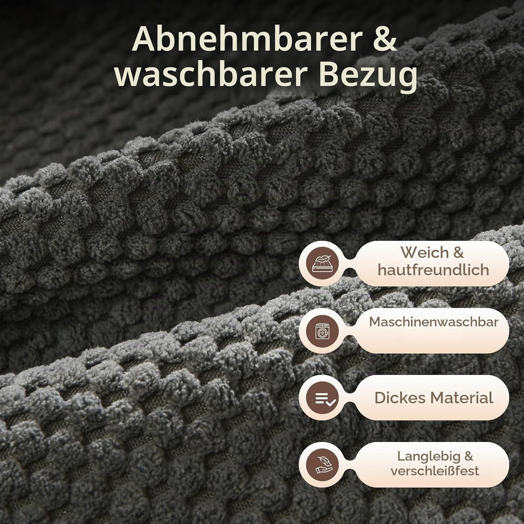 Vekkia 19" Lesekissen für Bett und Sofa, Lesekissen mit Rückenlehne für Erwachsene, Armlehnen, Gross