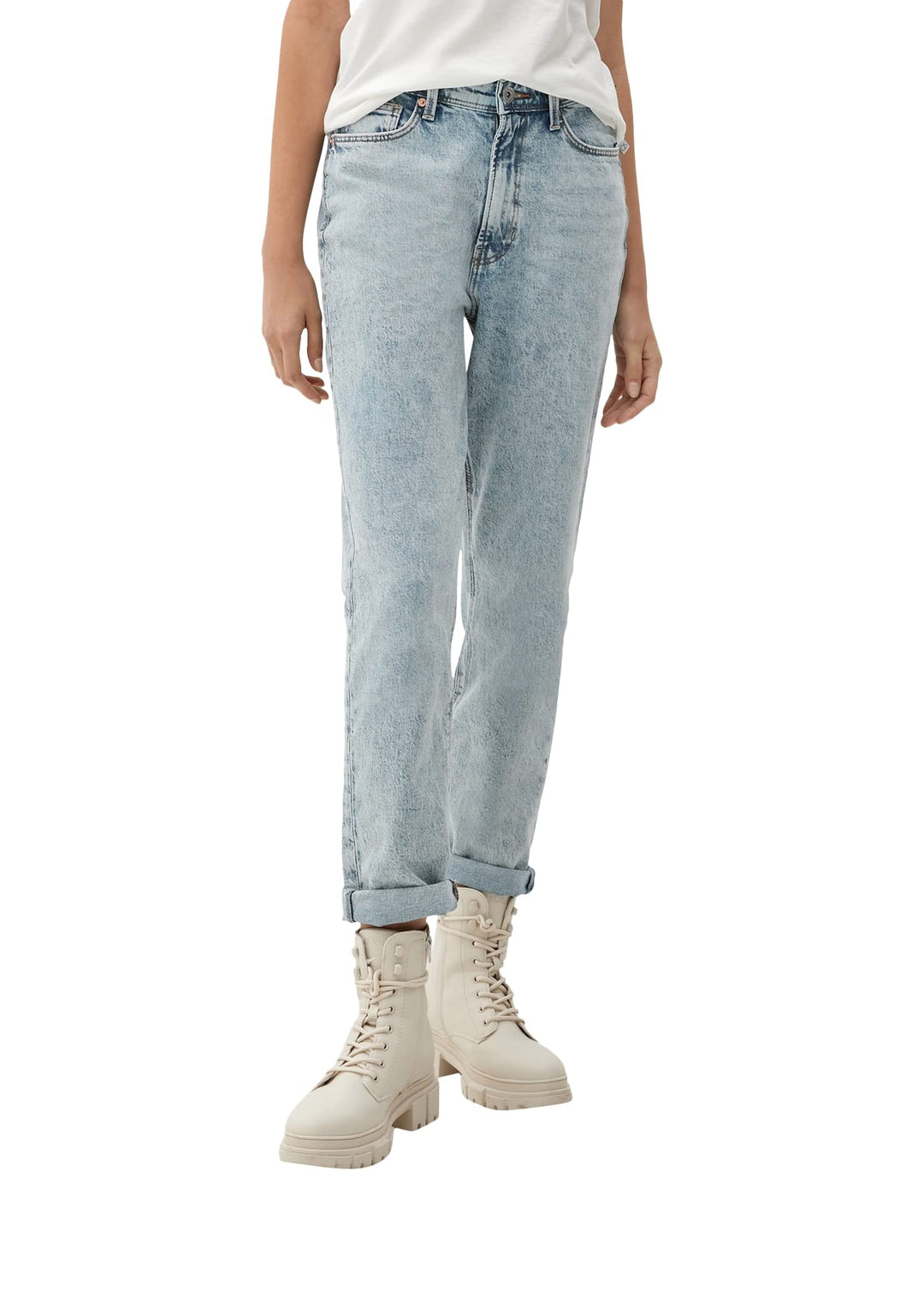 Q/S designed by Damen Jeans 7/8 Mom fit 32W / 32L Blau, 32W / 32L Blau