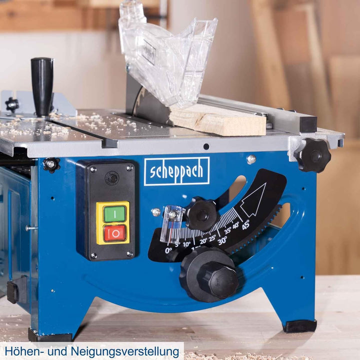 Scheppach Tischkreissäge HS80 (1200W, Sägeblatt Ø 210mm, Schnitthöhe 48mm, Tischgrösse 525 x 400 mm)