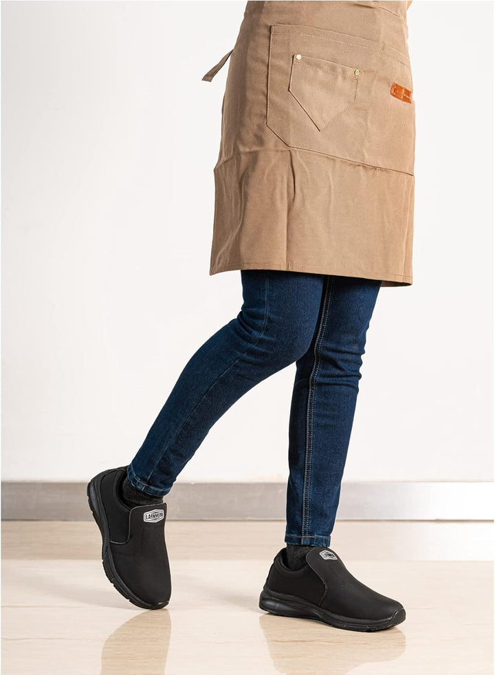 LARNMERN Kochschuhe rutschfeste Schuhe Herren Küche Arbeitsschuhe Wasserfeste Koch Slippers Schuhe M