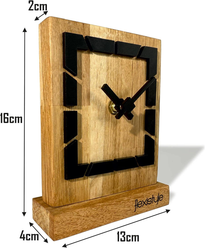 Modern standuhr klein aus Holz Eiche Wohnzimmer Badezimmer (Style 9), Style 9