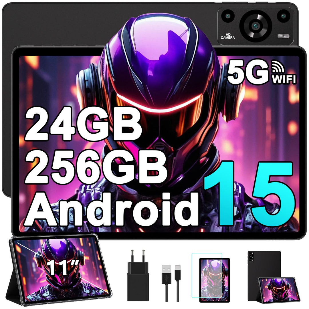 2026 Neueste Tablet 11 Zoll Android 15 Tablets, 8000mAh, Gemini AI, 24GB RAM + 256GB ROM(TF 2TB), Wi