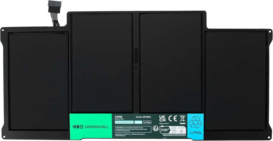 Green Cell A1496 A1405 A1377 Akku für Apple MacBook Air 13 A1369 A1466 (2010, 2011, 2012, 2013, 2014
