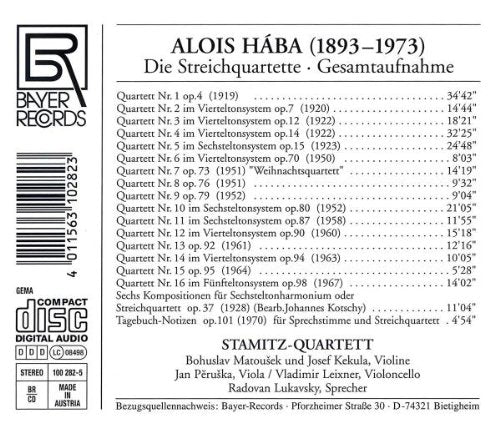 Die Streichquartette, Audio-CD