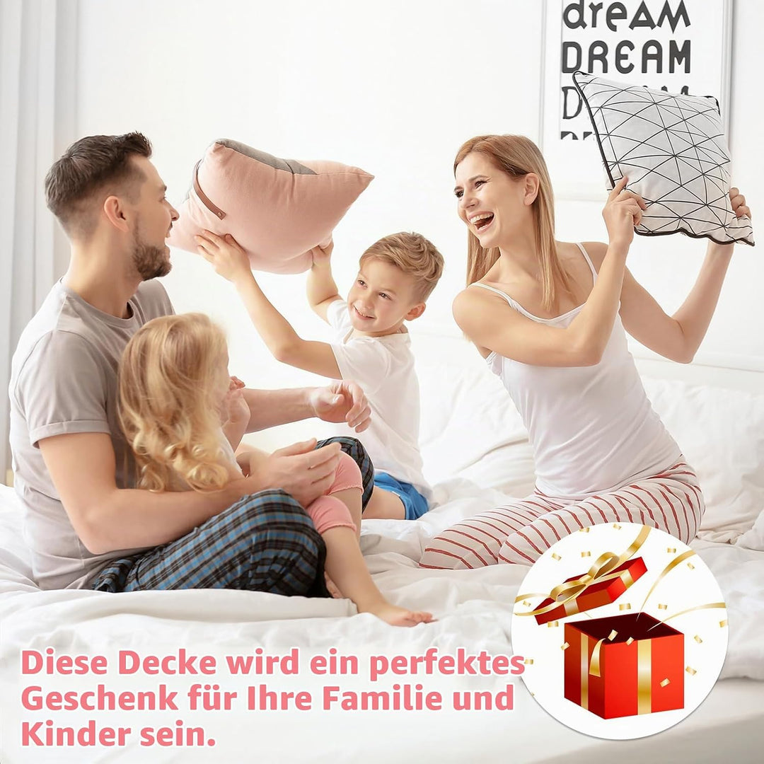 HZVRTN Kuscheldecke Kinder Dinosaurier Decke, Dino kuscheldecke leuchtet im Dunkeln, Dino Decke Gesc