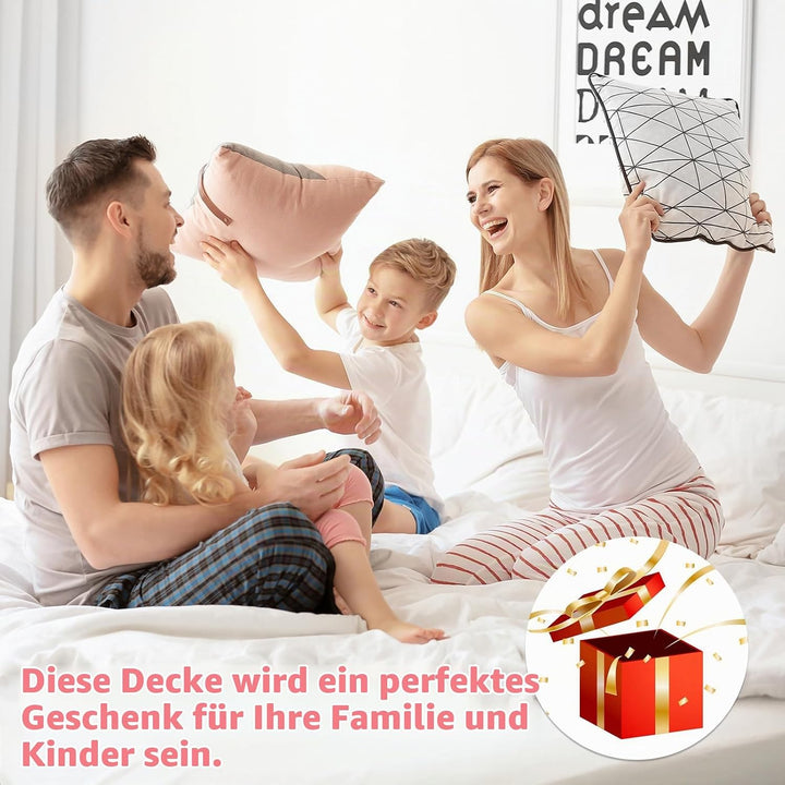 HZVRTN Kuscheldecke Kinder Dinosaurier Decke, Dino kuscheldecke leuchtet im Dunkeln, Dino Decke Gesc