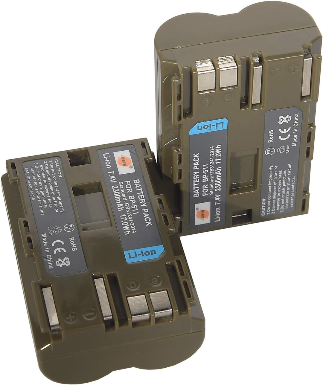 DSTE®（2 Pack） Ersatz Batterie und DC19E Reise Ladegerät Compatible für Canon BP-511 BP-511A EOS 10D