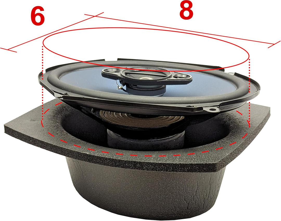 Design Engineering Dei 050370 Boom Matte 15,2 x 20,3 cm Oval Lautsprecher-– Pack von 2 Oval 6" x 8",