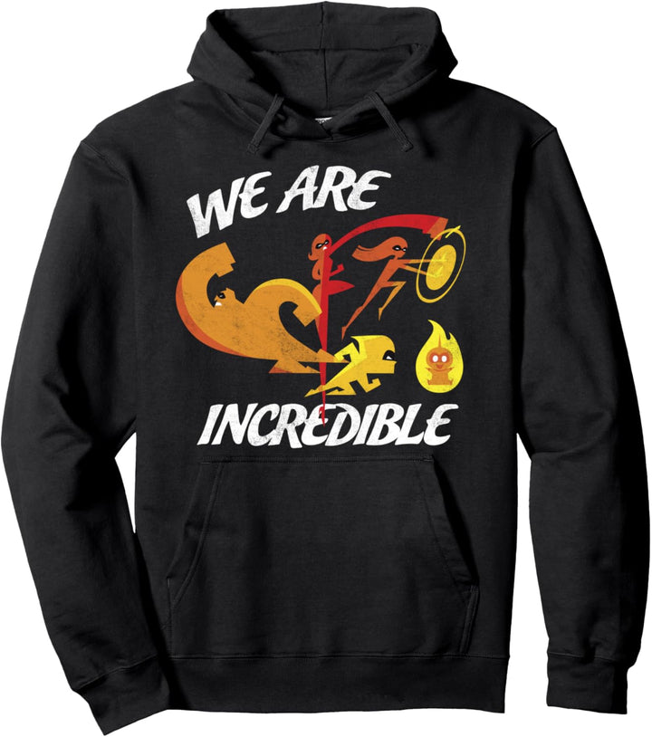 Disney Pixar Incredibles Retro Family Group Shot Pullover Hoodie