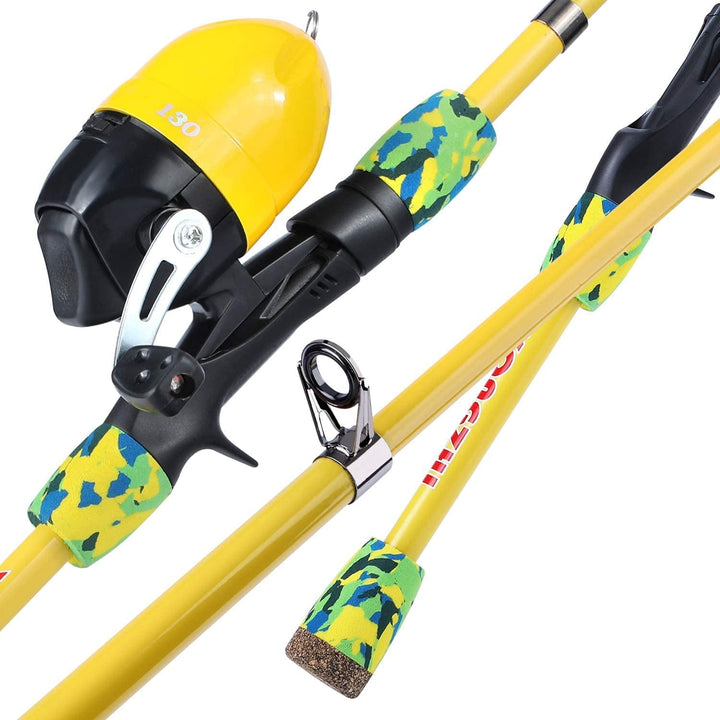 Sougayilang Kinder-Angelruten, tragbare Teleskop-Angelrute und Spulenkombination, mit Angelschnur, S