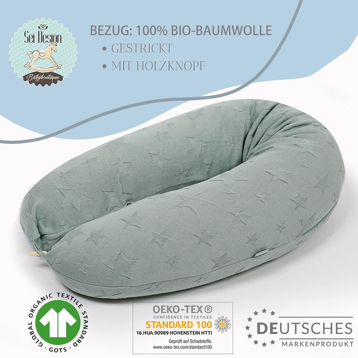 sei Design Stillkissen Mikroperlen XXL Lagerungskissen Schwangerschaftskissen Seitenschläferkissen 1