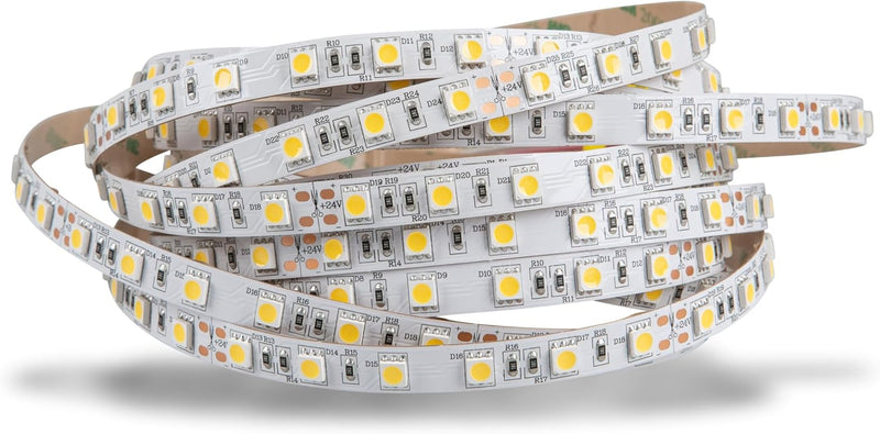 Mextronic LED Streifen LED Band LED Strip 5050 Kaltweiss (6000k) 72W 500CM 24V IP20