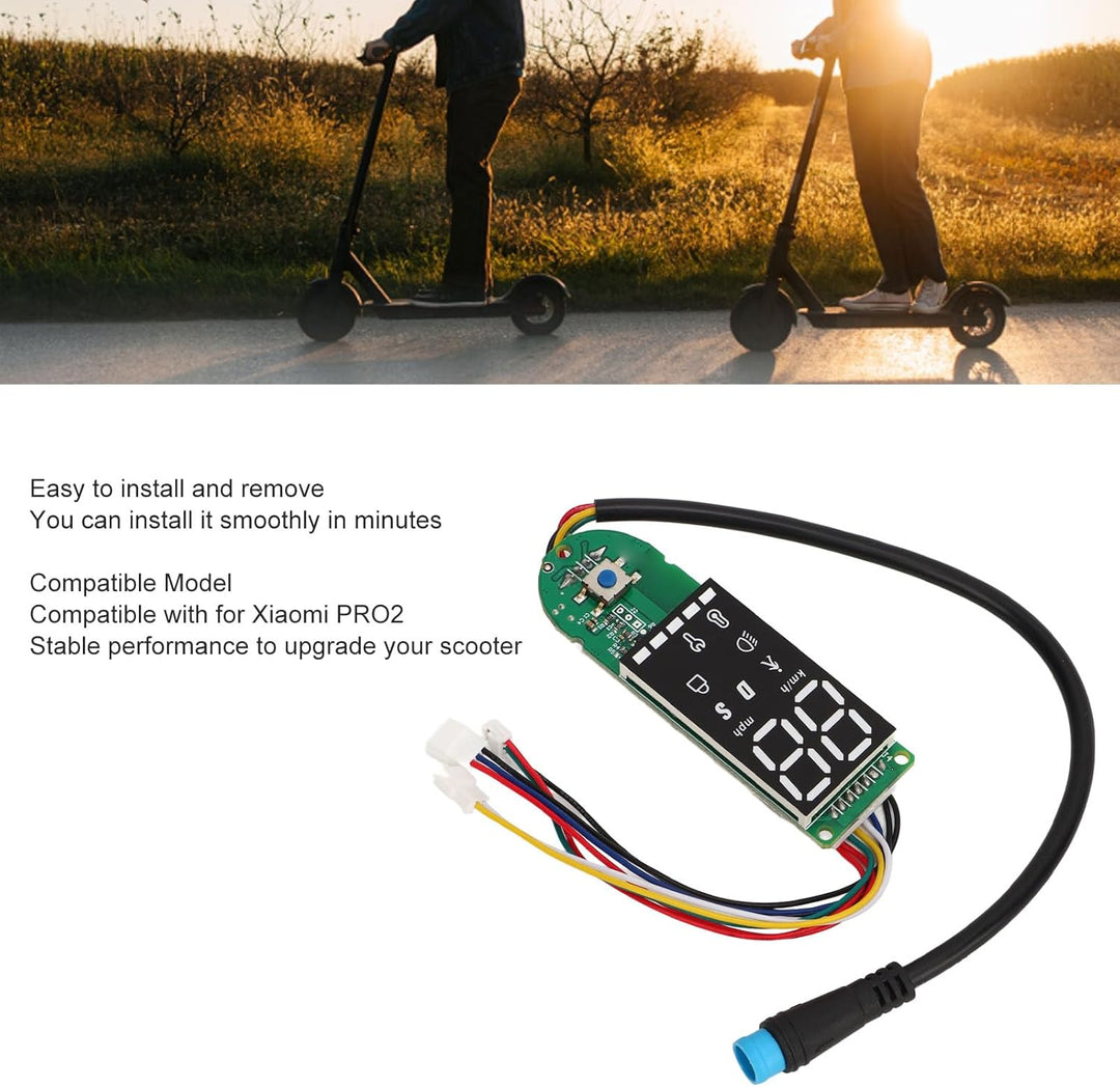 BuyWeek Elektroroller Bluetooth Dashboard für Xiaomi PRO 2, Wasserdichtes Klares Display Elektroroll