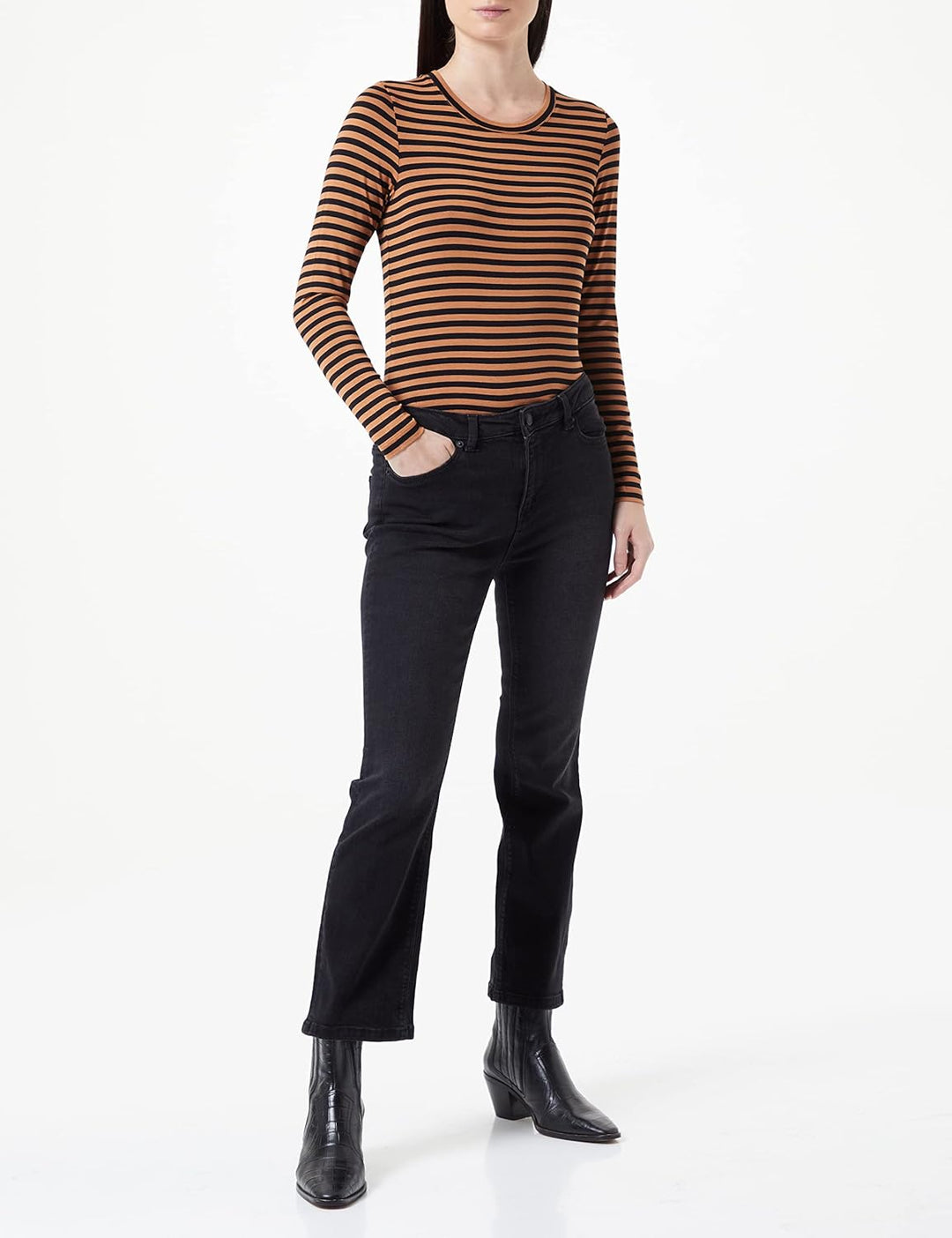 PART TWO Damen Emajapw Ts T-Shirt M Argan Oil Stripe, M Argan Oil Stripe