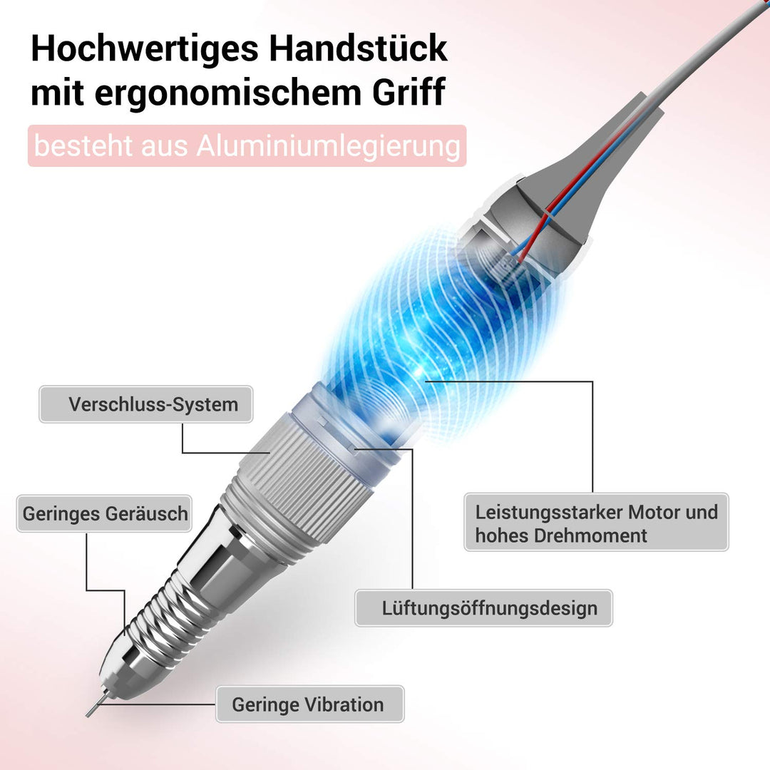 MelodySusie Nagelfräser 30000 U/min Professionelle Elektrische Nagelfeile Maniküre Pediküre Set Geln