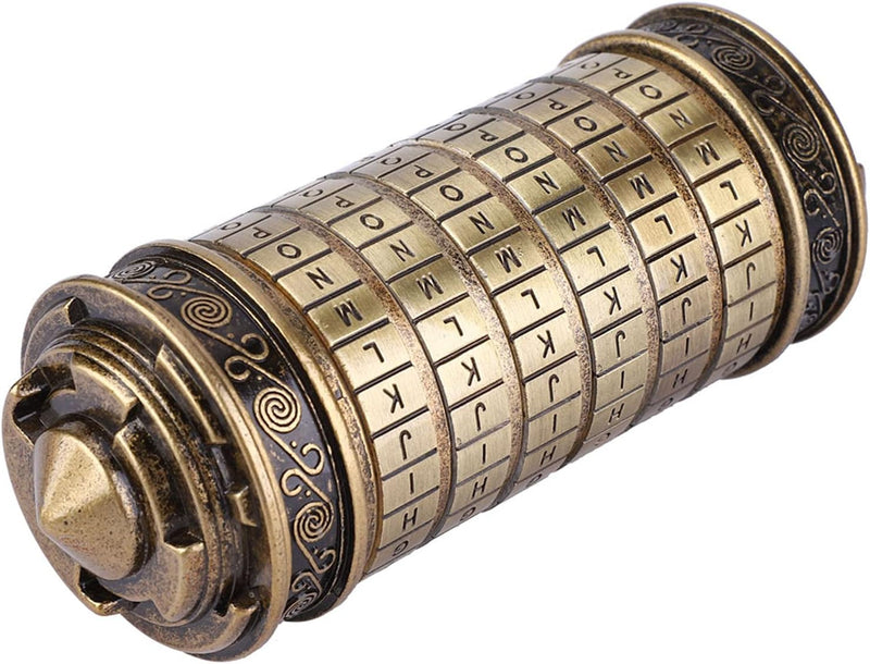 PUSOKEI Da Vinci Code Cryptex Schloss Mini Cryptex Valentinstag Geld Puzzle Box Schloss Ring Halter