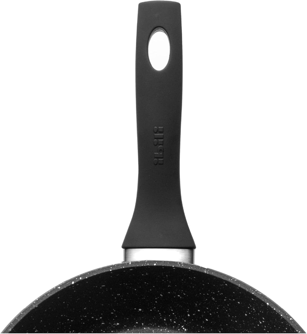 IBILI - Bratpfanne Natura, 28 cm, Aluminium, Anti-Haft-Beschichtung im Stein-Stil, geeignet für Indu