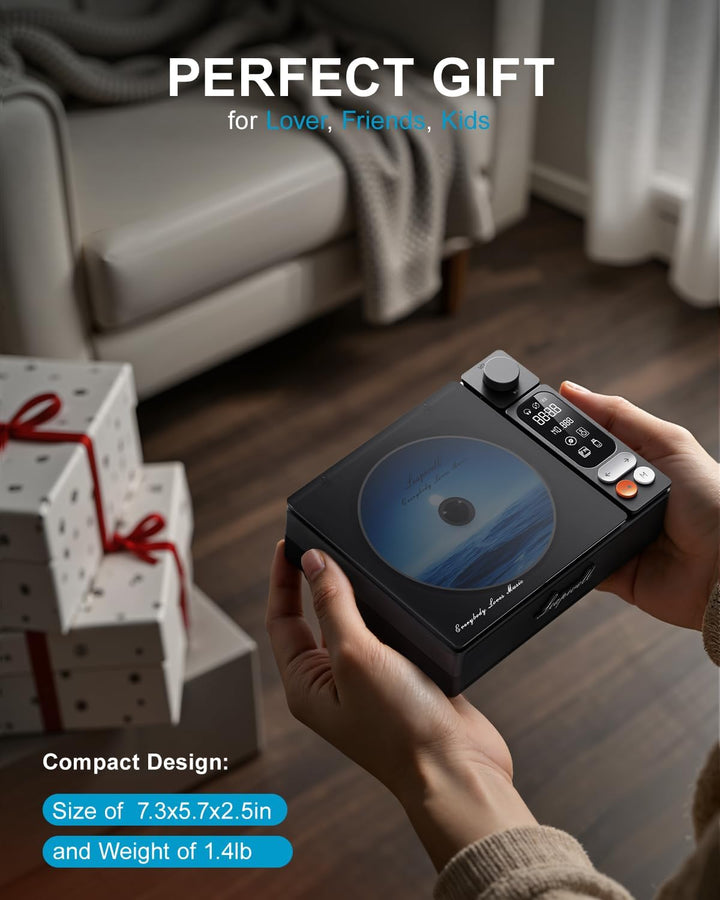 CD Player Tragbar, Leapwell Tragbarer CD Player mit Lautsprecher Bluetooth CD-Player mit Fernbedienu