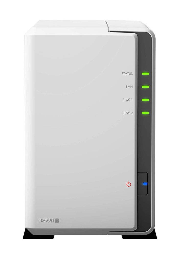 Synology DS220j DiskStation Server Nas 2-Bay Desktop Server Bundle, Kapazität 12000 GB (12 TB), Type