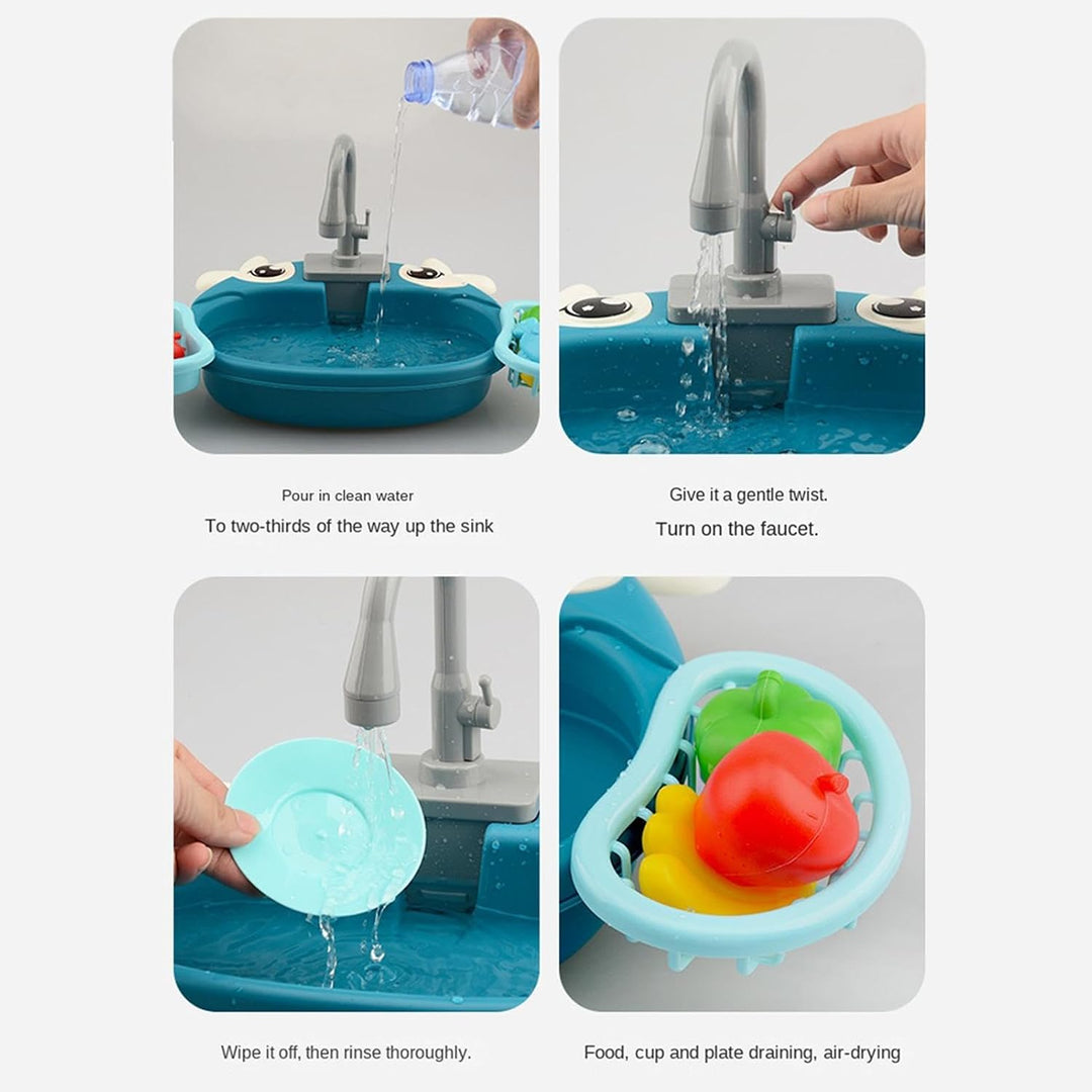 Spielspüle mit fliessendem Wasser Elektrisches -Badespielzeug | Küchenspielzeug mit Spülbecken Für M