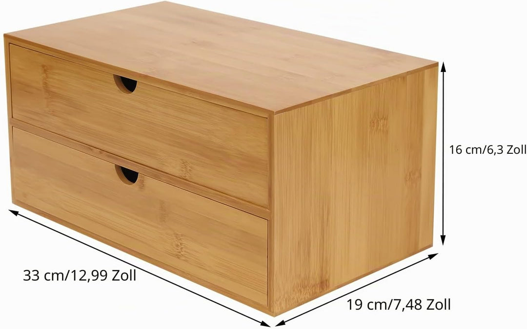 Schreibtisch Organizer, Mini Bamboo Desk Drawer Tabletop Storage Organization Box, Schubladenbox Bam