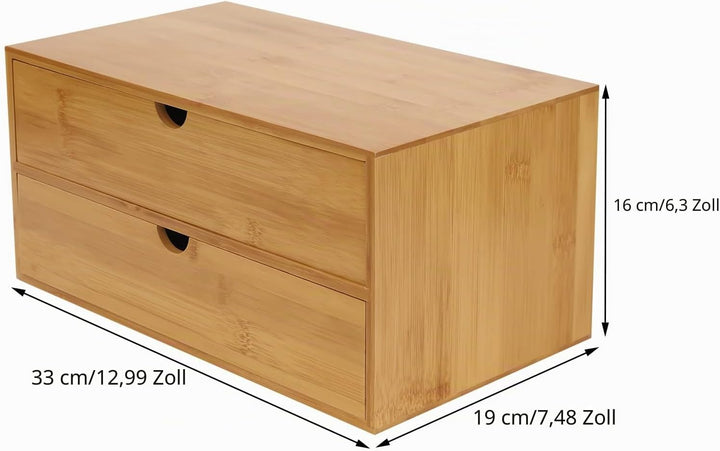 Schreibtisch Organizer, Mini Bamboo Desk Drawer Tabletop Storage Organization Box, Schubladenbox Bam