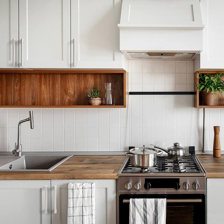 FURNIWARE 10 Stück Möbelgriffe, 192mm Bohrlochabstand Edelstahl Möbelgriffe Schrankgriffe Küche Kabi