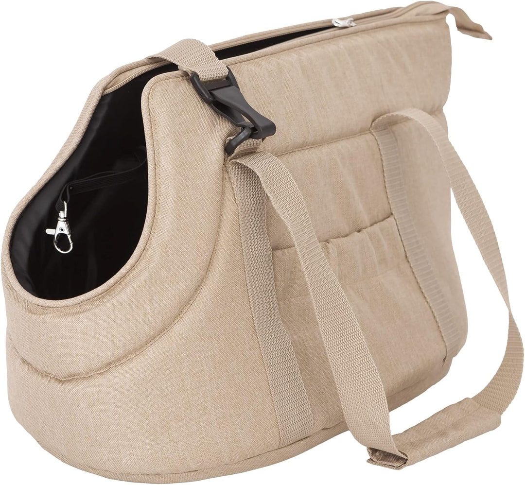 Hundetasche, Transportbox, Katzentasche, mit verstellbarem Schultergurt, mit Seitentaschen, Hände fr