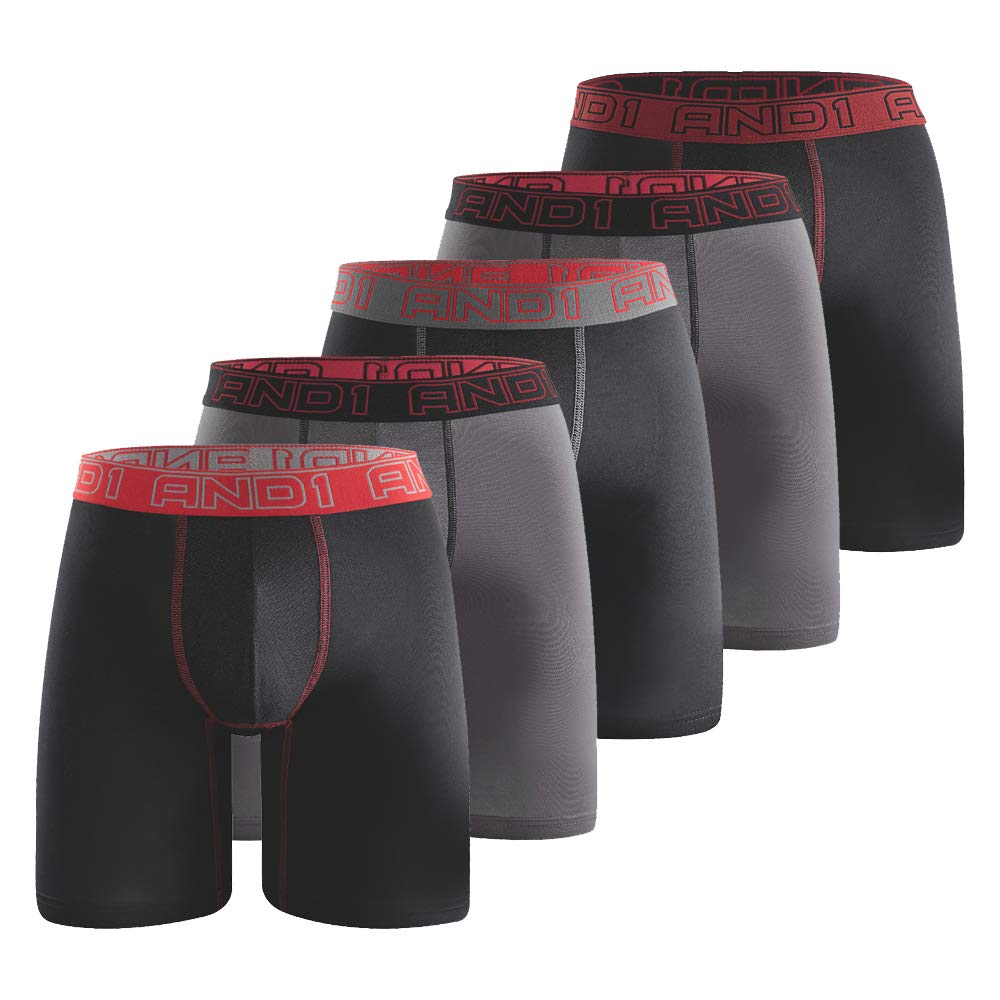 AND1 Sport Boxershorts 5er Pack Unterwäsche Herren Unterhosen Männer Retroshorts Boxer Brief Sportun