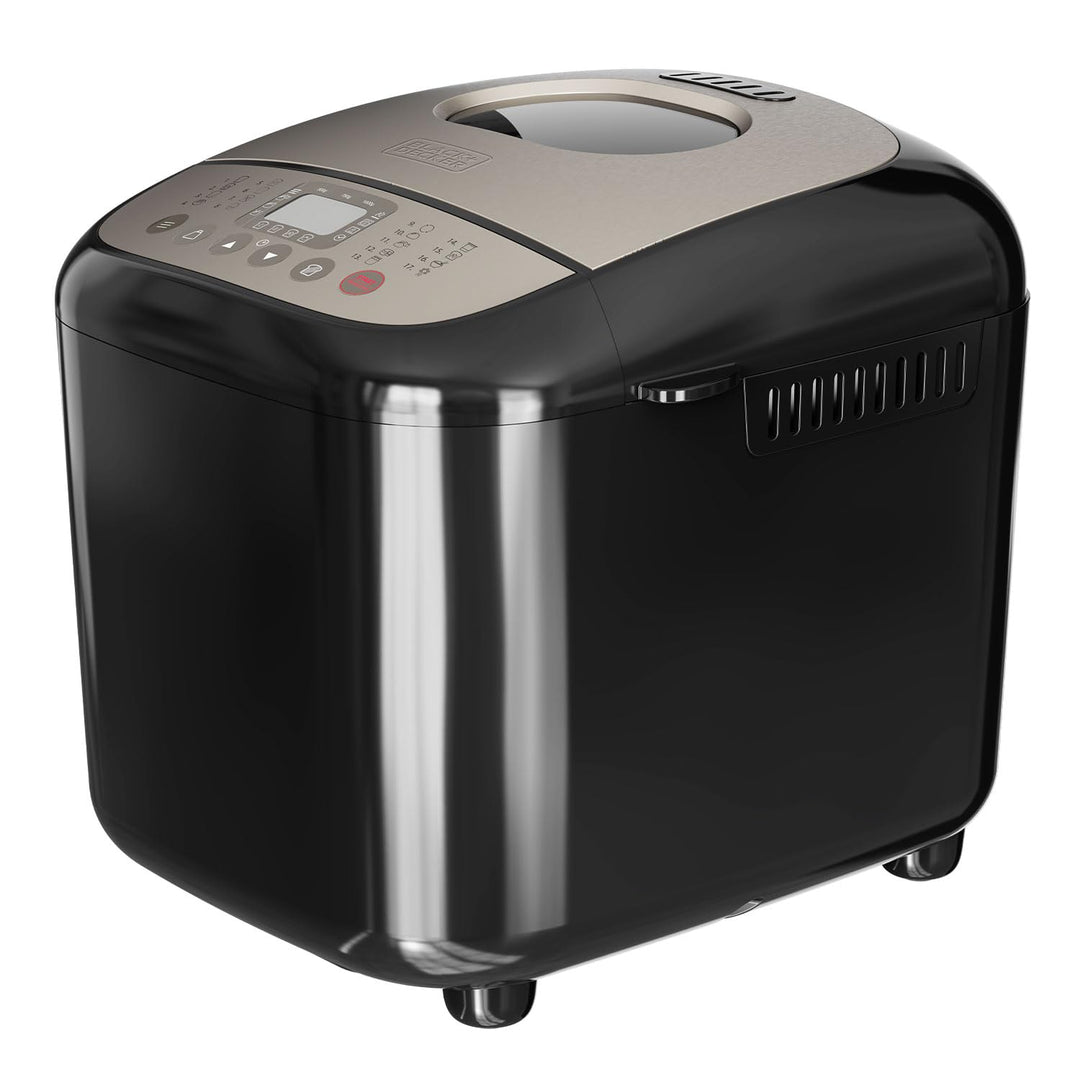 BLACK+DECKER BXBM600E – Brotbackautomat 600W | 500g, 750g & 1kg | 17 Programme für Brot, Joghurt, Ku