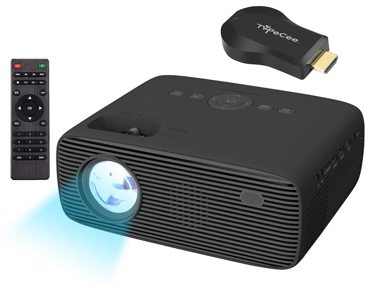 WiFi Beamer: LED-Full-HD-Beamer, Native 1080p, 250 ANSI-Lumen, mit WLAN-HDMI-Stick (LED Full HD WiFi