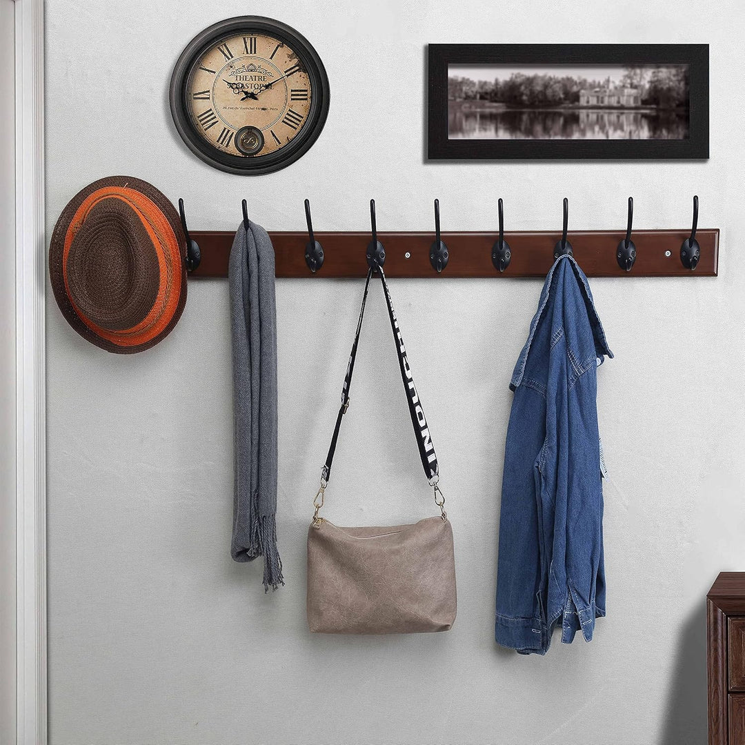 Dseap Garderobenleiste: 97cm lang robuste hakenleiste mit 10 haken, kleiderhaken wand, wandgarderobe