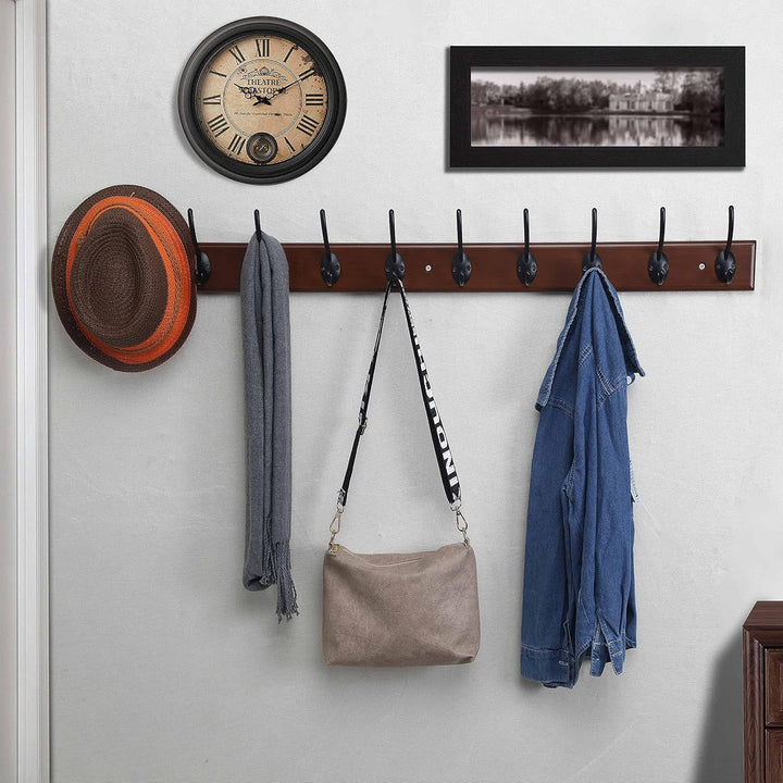 Dseap Garderobenleiste: 97cm lang robuste hakenleiste mit 10 haken, kleiderhaken wand, wandgarderobe