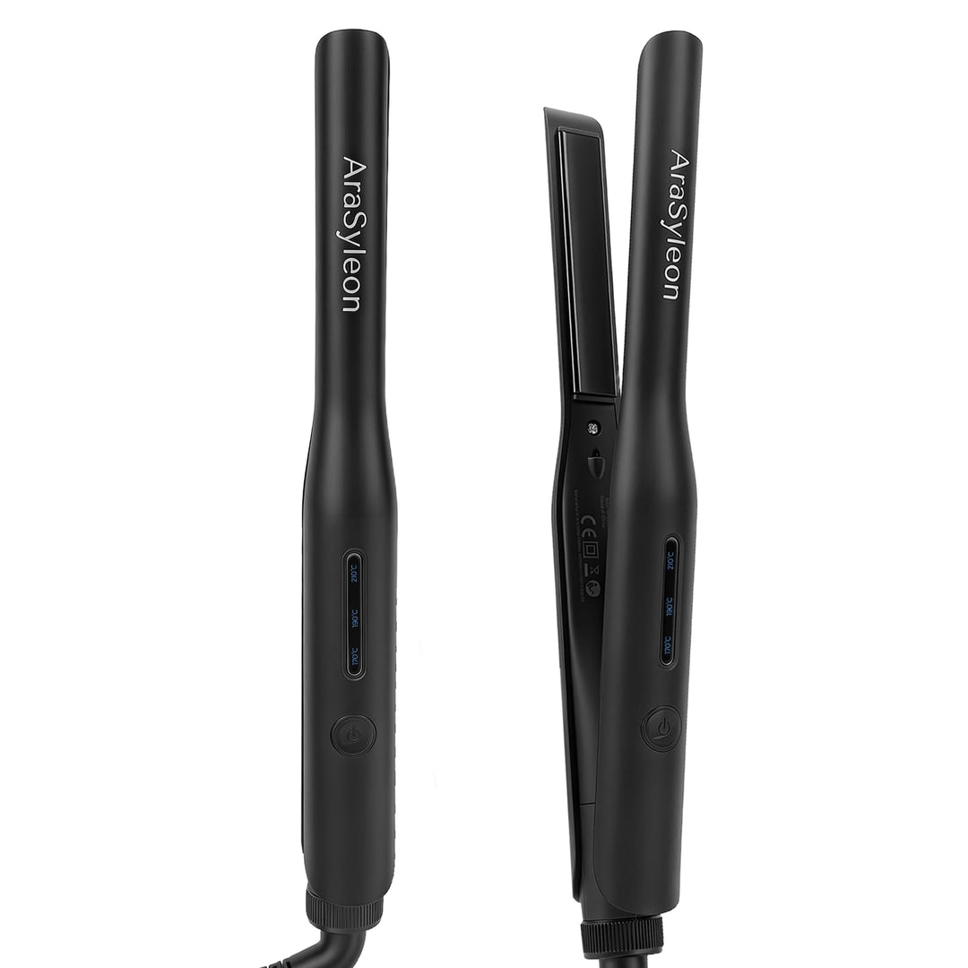 Mini Glätteisen 0,65 Zoll, 2-in-1 Glätte- und Lockeneisen Für kurzes Haar